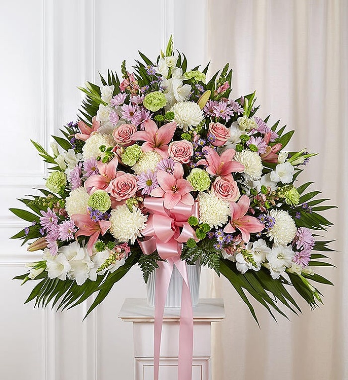 Heartfelt Sympathies&trade; Pastel Standing Basket