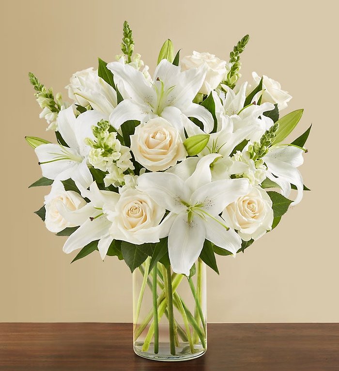 Classic All White Arrangement&trade; for Sympathy