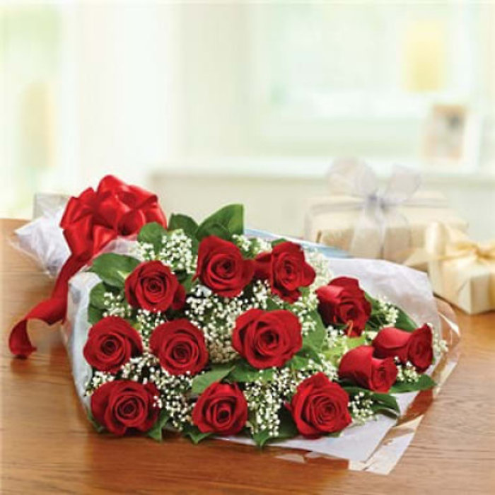 12 Roses Wrapped (Choose Color)