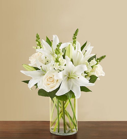 Classic All White Arrangement&trade; for Sympathy
